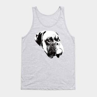 Boxer Dog Face Design - A Boxer Christmas Gift Tank Top